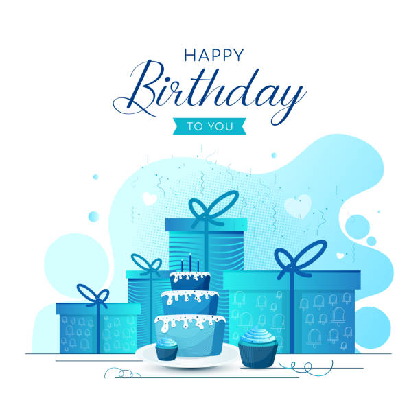 баннер на день рождения - birthday birthday card cake cupcake stock illustrations