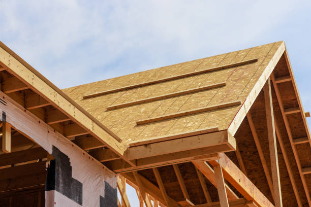 Developing a new house. Roof structure with wooden shingles. Developing new house. Roof structure with wooden shingles. Plywood stock pictures, royalty-free photos & images