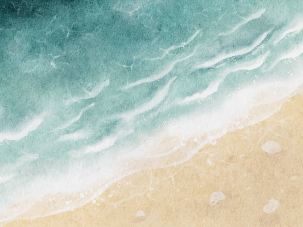 istock watercolor ocean beach abstract background aerial view 1454104000
