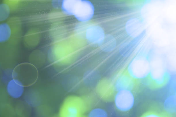 Fresh green and blue sky background with sunshine