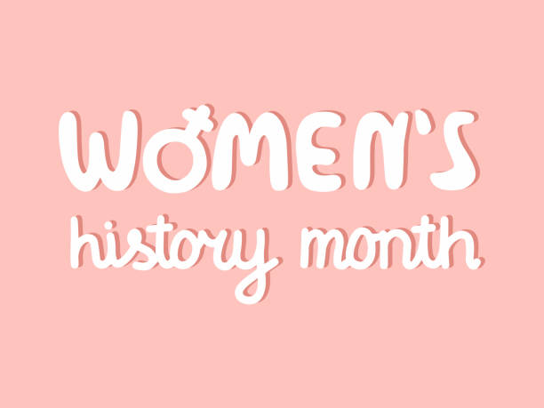 Womens History Month. Celebrated annual in March, to mark women’s contribution to history. Female symbol. copyright free medical stock illustrations