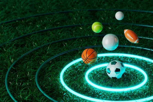 istock 3d football object design. realistic rendering. abstract futuristic background. 3d illustration. motion geometry concept. sport competition graphic. tournament game bet content. soccer ball element. 1454108902