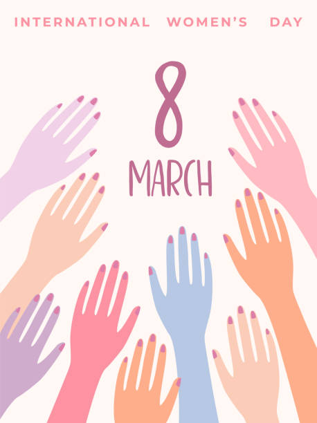 istock Illustration with female hands. Vector design concept for International Women s Day and other 1454109696