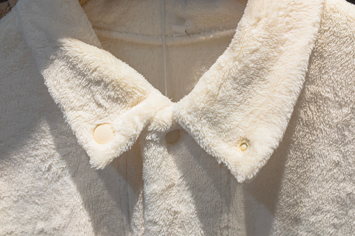 White artificial turf coat, Fake Fur