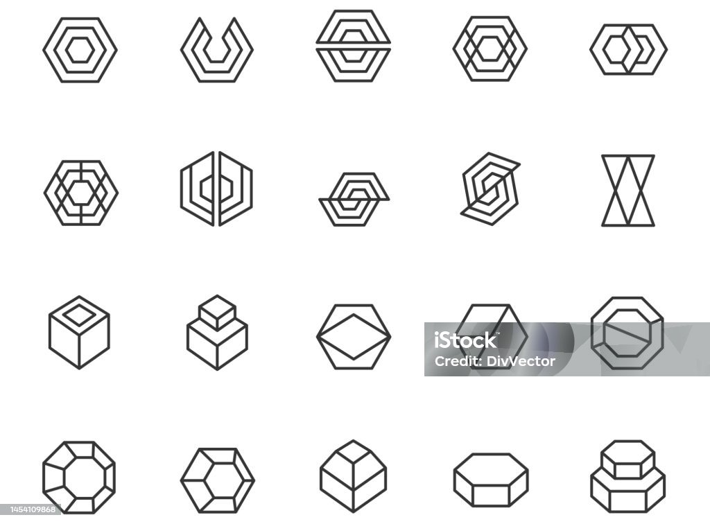Generic Shape Vector Geometric Shapes Vector Set Stock Illustration - Download Image Now ...