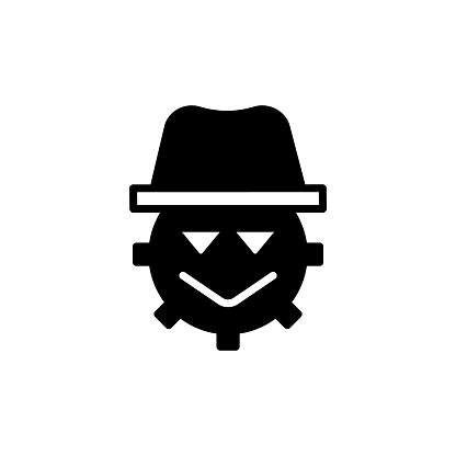 SEO Black hat icon in vector. Logotype