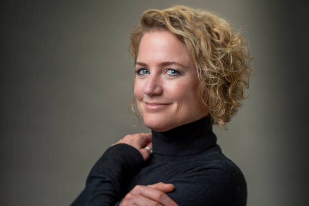 istock Young woman studio portrait 1454116271