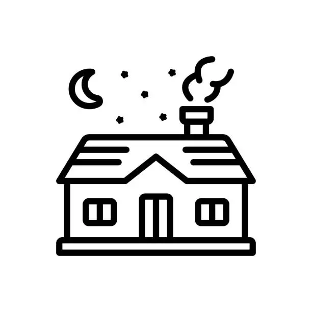 Vector illustration of Cottage shebang