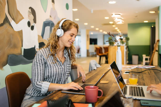 istock A female designer working in the office 1454118357