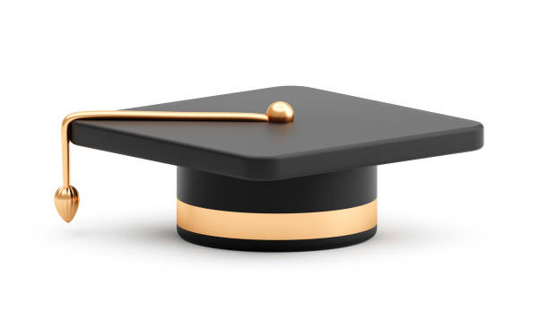 istock Black university graduation cap 3d icon isolated on white background with school education knowledge diploma illustration concept or college study graduate hat and success achievement certificate. 1454121732