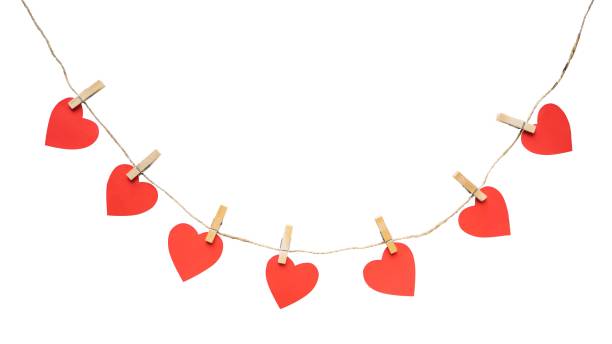 istock red love paper shape hanging in vintage rope 1454126119