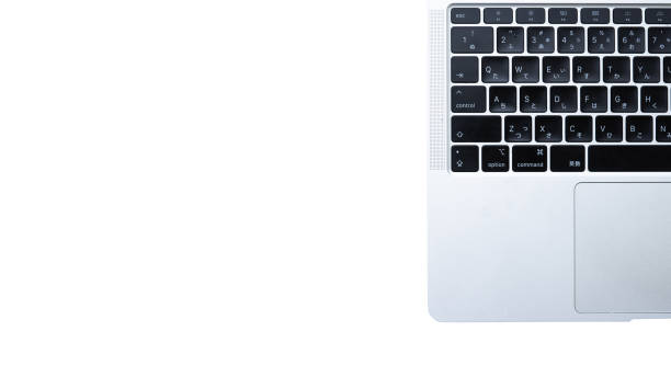 istock Minimal creative desk with laptop for copy space and banner 1454130982