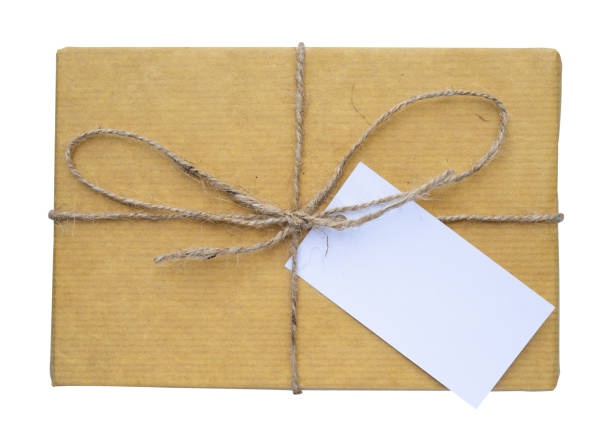 istock Vintage gift box with rustic rope and postcard 1454135157