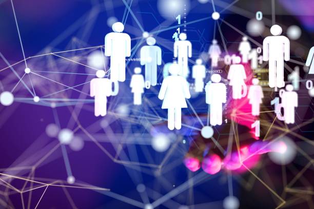 istock 3d futuristic cyberspace with people connecting online 1454135210