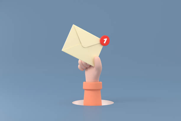 istock Hand hold an envelope of sending notification icon with e-mail message. 1454137540