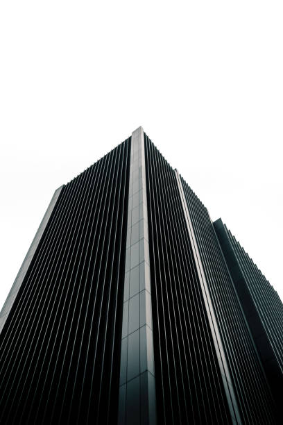 istock Low angle of a modern skyscraper in the city 1454139218