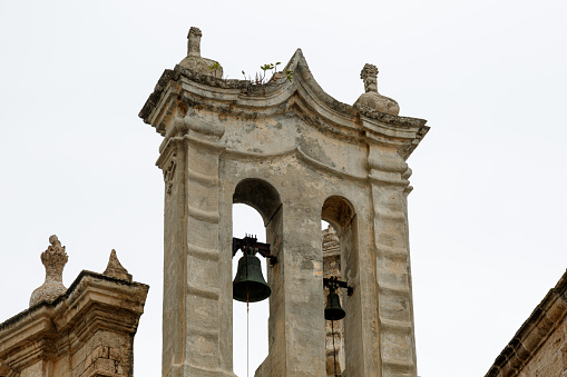 Roman Catholic Cathedral of Saint Mary bell tower in Faro, Portugal