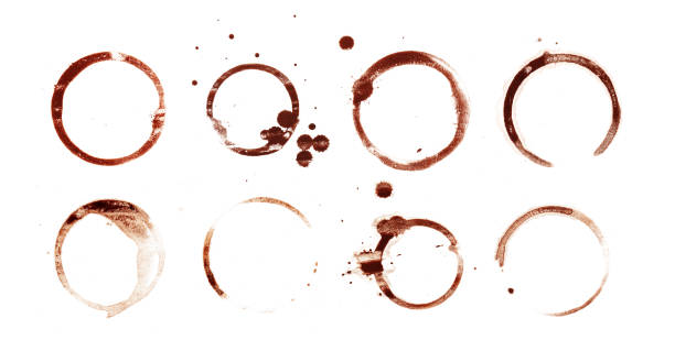 istock Set of round coffee cup stains isolated 1454139937