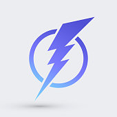 istock Lightning bolt icon 1454142551