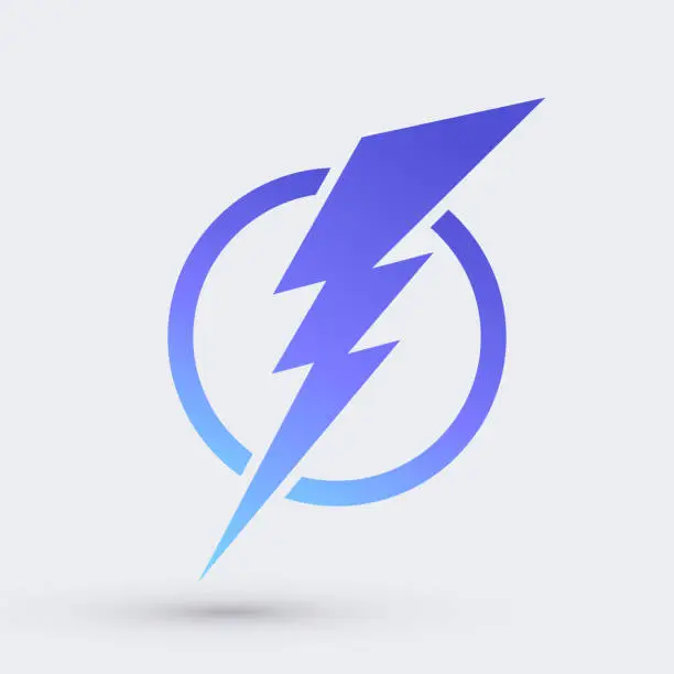 Vector illustration of Lightning bolt icon