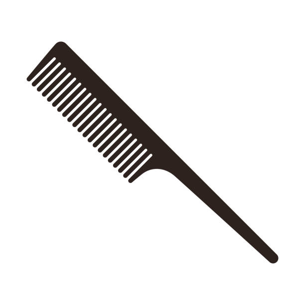 Comb icon Comb icon isolated on white background combing stock illustrations