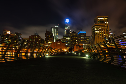 An evening view at the city of San Francisco in California, USA