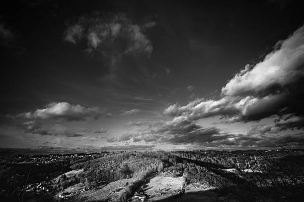 Landscape in Leichlingen, monochrome