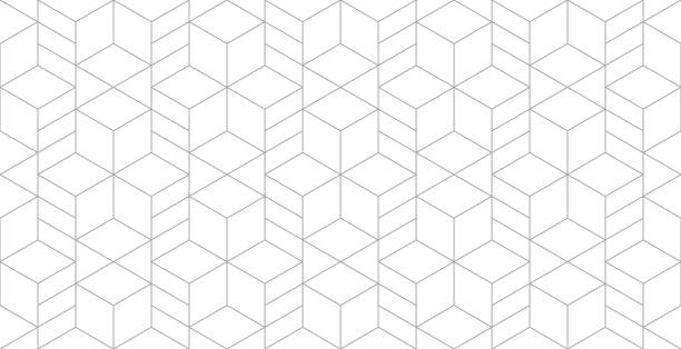 vektor nahtloses rautenmuster. abstrakter geometrischer hintergrund. stilvolle fraktale textur. - geometrische-formen stock-grafiken, -clipart, -cartoons und -symbole