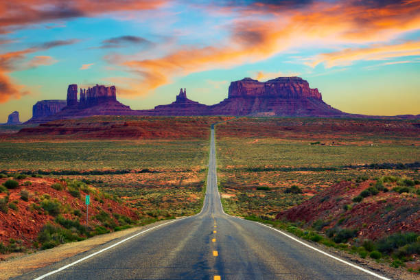 istock Colorful sunset over Monument Valley, Utah 1454151926