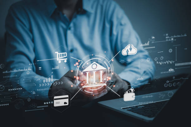 istock Businessman using mobile smart phone online banking and payment, Business technology digital marketing. Finance and banking networking. Online shopping network connection, cyber security. 1454153138