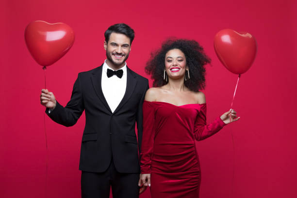 istock Beautiful couple celebrating Valentine's Day 1454154317