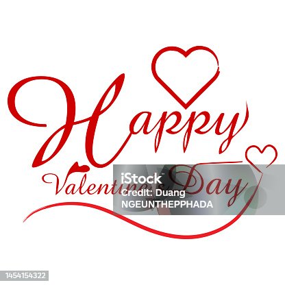 istock happy valentine'sday of text, greeting card letter 1454154322