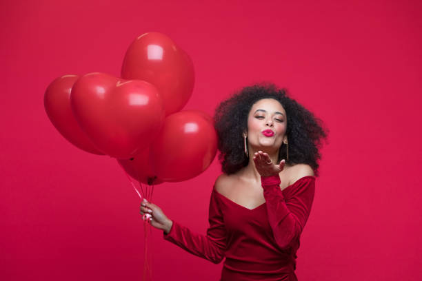 istock Beautiful woman celebrating Valentine's Day 1454154597