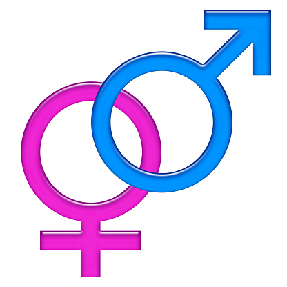 Male and female gender symbols icon