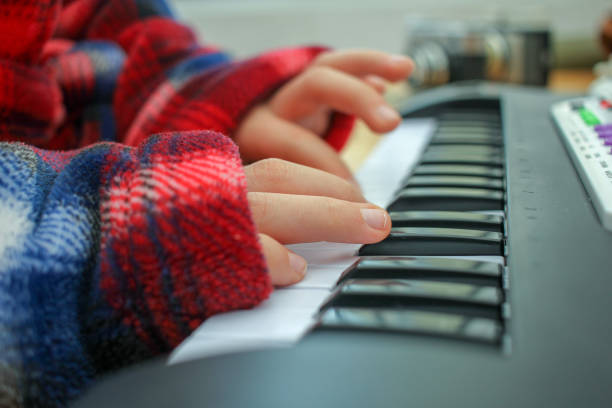Senior playing the piano