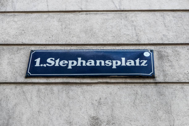 istock Sign of the Stephansplatz in Vienna, Austria 1454165830