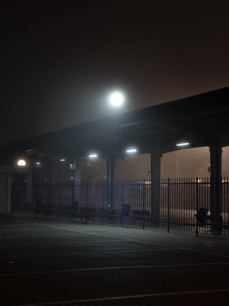 istock Light in the foggy night 1454173024