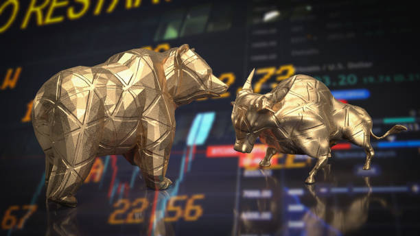 istock The bull and bear gold for business concept 3d rendering 1454173163