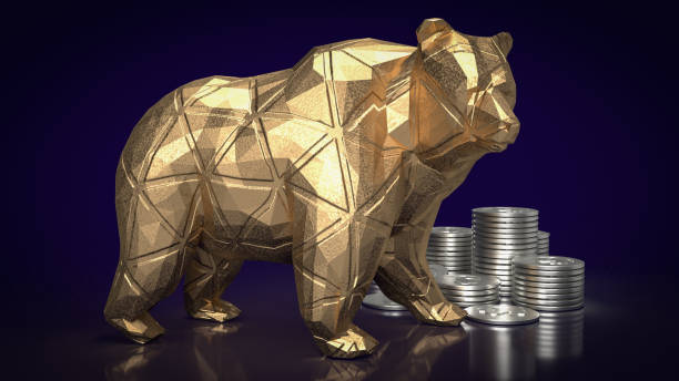 istock The gold bear and coins for business concept 3d rendering 1454173255