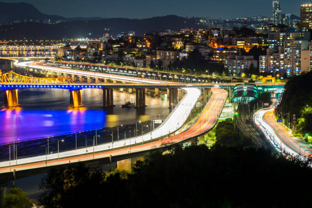 istock Night view around Seoul, Korea 1454174601