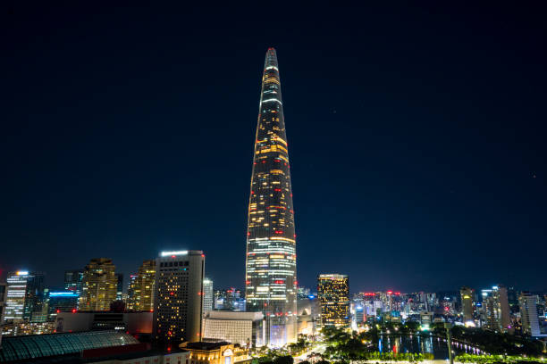istock Night view around Seoul, Korea 1454174660
