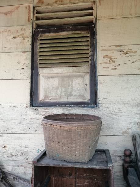 istock basket infront  the window at old house 1454175159