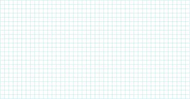 Vector illustration of Seamless grid lined sheet of paper background. Checkered notebook paper. Vector stock illustration.