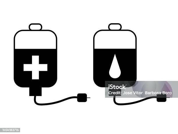 Blood Donation Vector Blood Bag With Cross And Drop Isolated Human