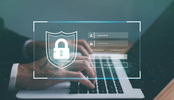 istock cyber security concept. user typing login and password, cyber security concept, data protection and secured internet access, cyber security 1454183844