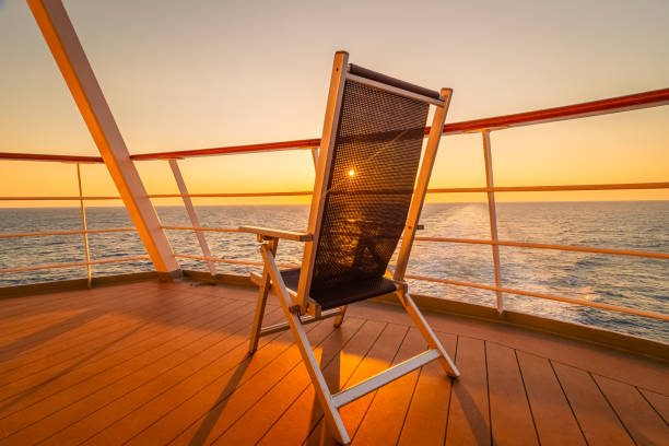 istock Wake of a cruise ship at sunset. 1454186550