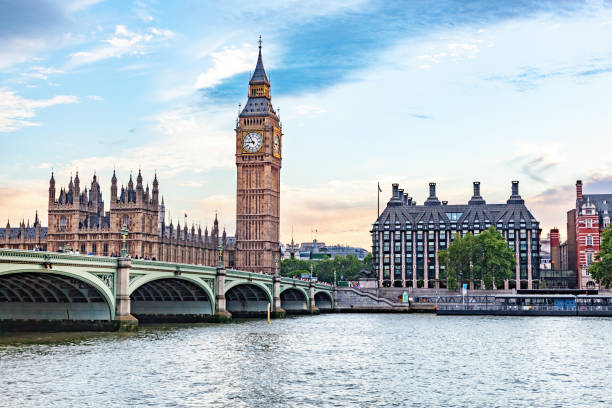 istock Big Ben, Westminster Bridge on River Thames in London, England, UK 1454187493