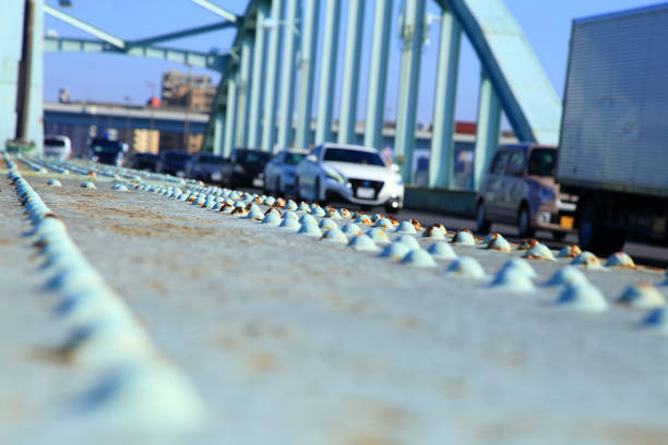 Cars driving on the bridge
