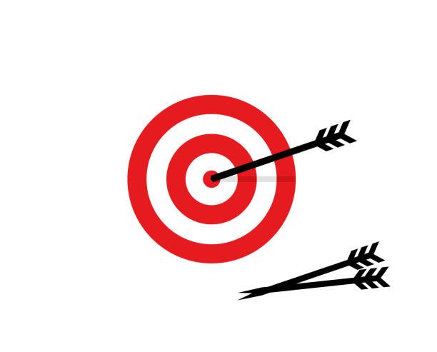 Target Target, Arrow, Forest, Camping Area archery target group of objects target sport stock illustrations