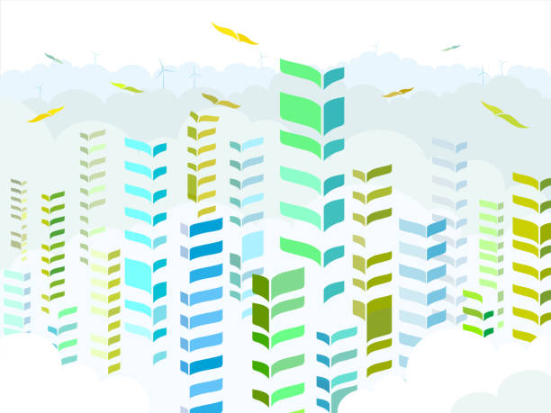 warstwa po warstwie 3 freedom & progress city grafika wektorowa eps 10 - cloud community city mid air stock illustrations